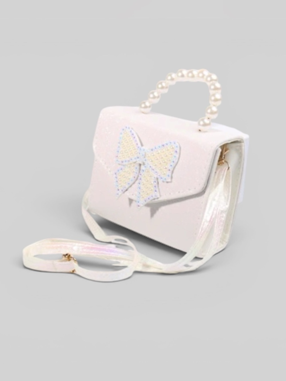 New Pearl-Handle White Bow‎ Crossbody Handbag Bag Girlhood Core Coquette Girl